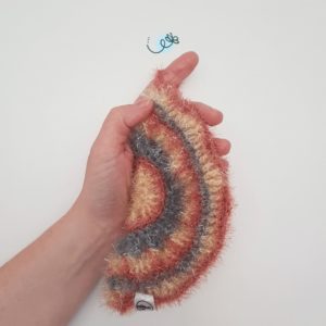 Eponge lavable vintage tricolore pour la vaisselle