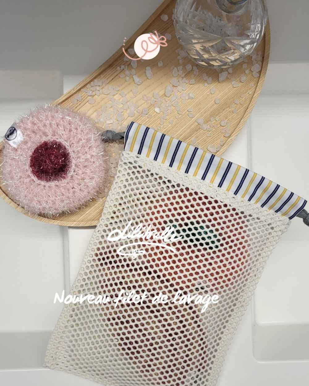 Filet de lavage pour laver en machine vos éponges durables