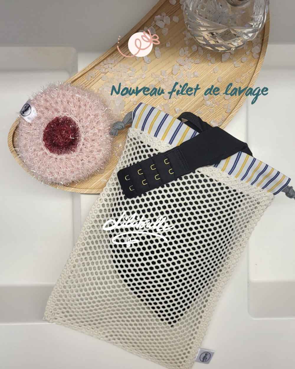 Filet de lavage pour laver sous-vêtements ou éponges durables